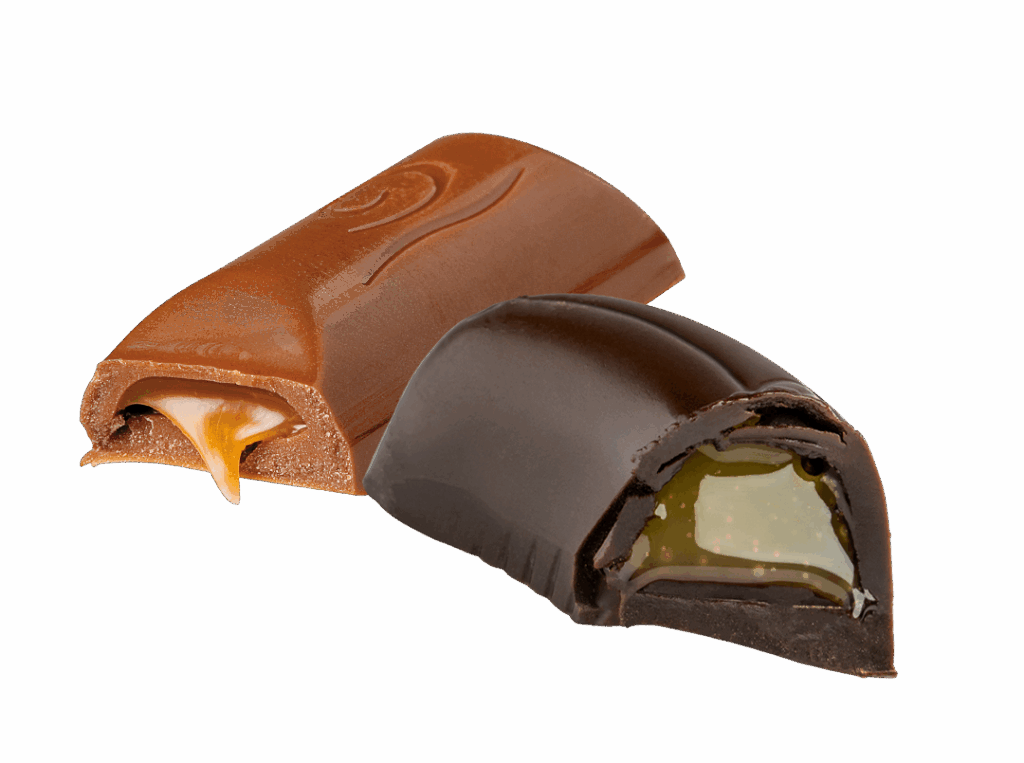 Filled <br/>chocolate pieces